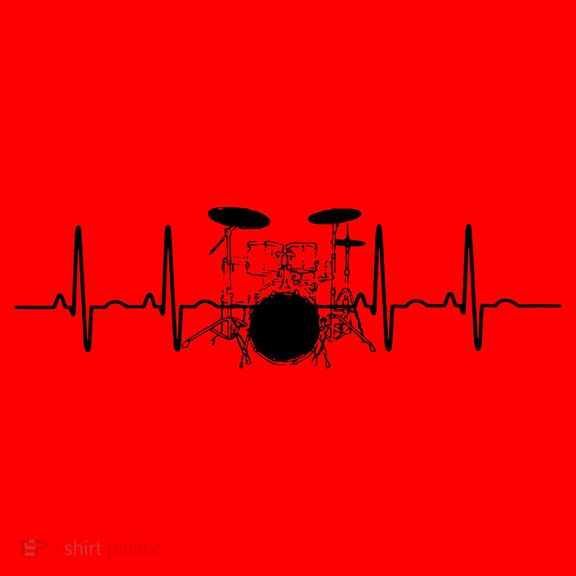 Drum Heartbeat Lifeline Music Lover Gift Drummer Santa Hat