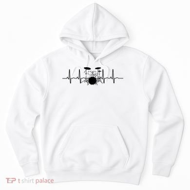 Drum Heartbeat Lifeline Music Lover Gift Drummer Hoodie