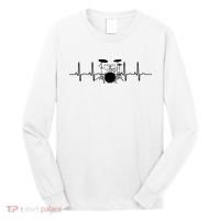 Drum Heartbeat Lifeline Music Lover Gift Drummer Long Sleeve Shirt thumb 0