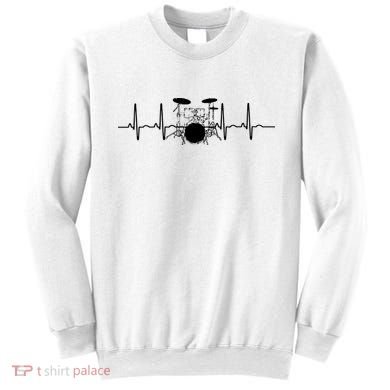 Drum Heartbeat Lifeline Music Lover Gift Drummer Sweatshirt