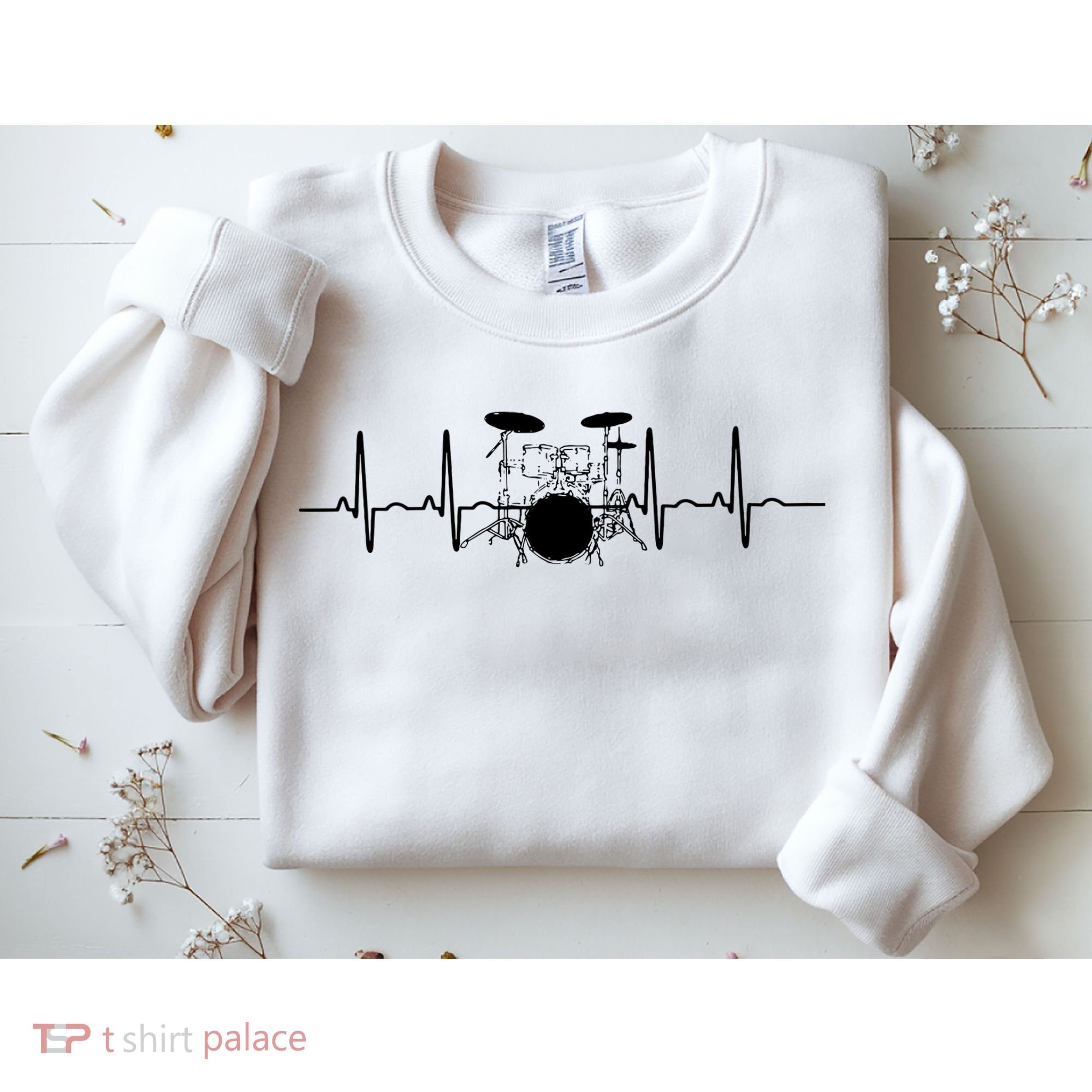 Drum Heartbeat Lifeline Music Lover Gift Drummer Sweatshirt