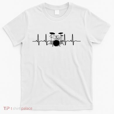 Drum Heartbeat Lifeline Music Lover Gift Drummer T-Shirt