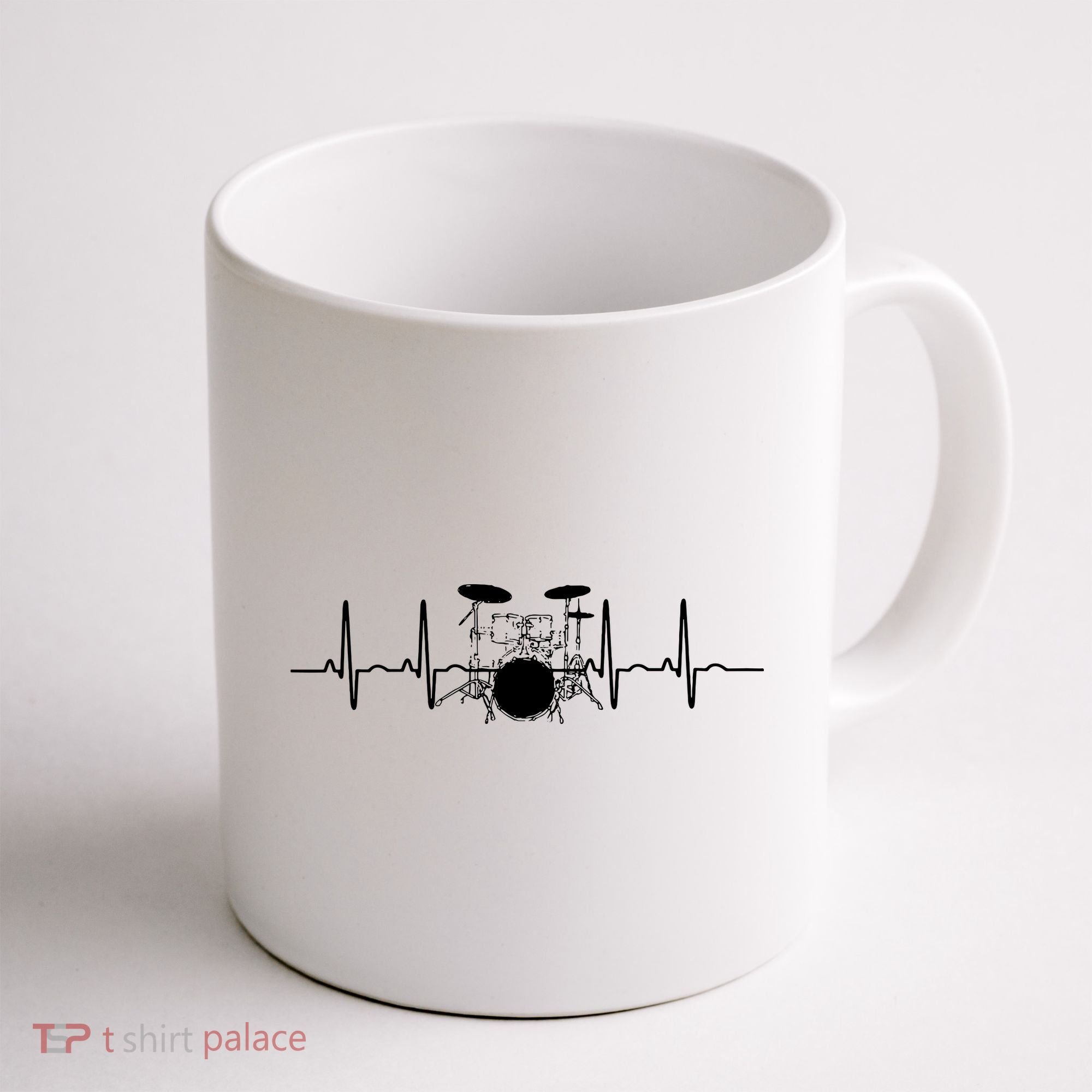Drum Heartbeat Lifeline Music Lover Gift Drummer Coffee Mug