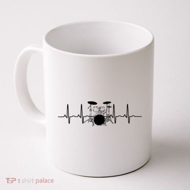 Drum Heartbeat Lifeline Music Lover Gift Drummer Coffee Mug