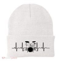 Drum Heartbeat Lifeline Music Lover Gift Drummer Beanie thumb 0