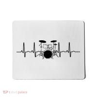 Drum Heartbeat Lifeline Music Lover Gift Drummer Mousepad thumb 0