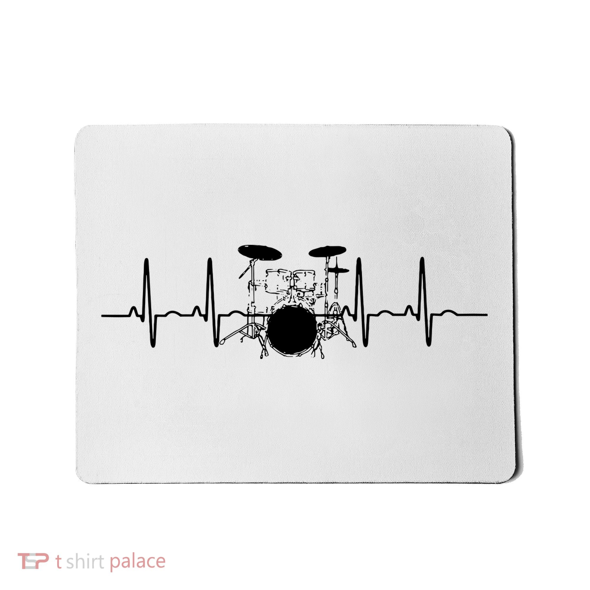 Drum Heartbeat Lifeline Music Lover Gift Drummer Mousepad