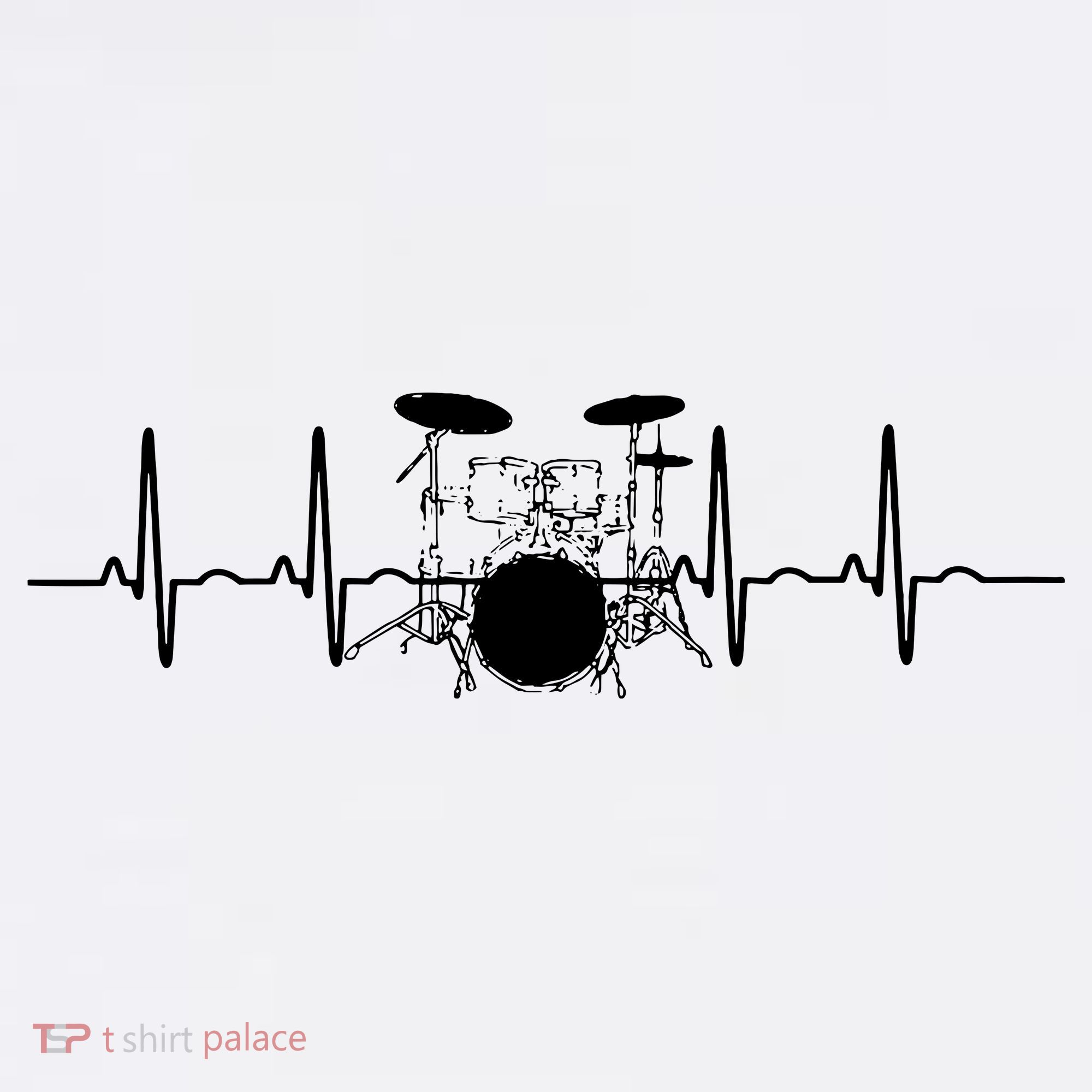 Drum Heartbeat Lifeline Music Lover Gift Drummer Mousepad