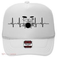 Drum Heartbeat Lifeline Music Lover Gift Drummer Hat thumb 0