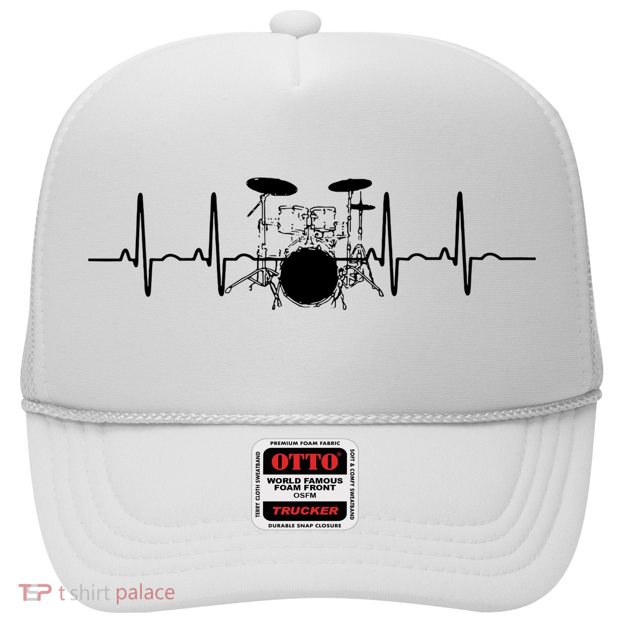 Drum Heartbeat Lifeline Music Lover Gift Drummer Hat
