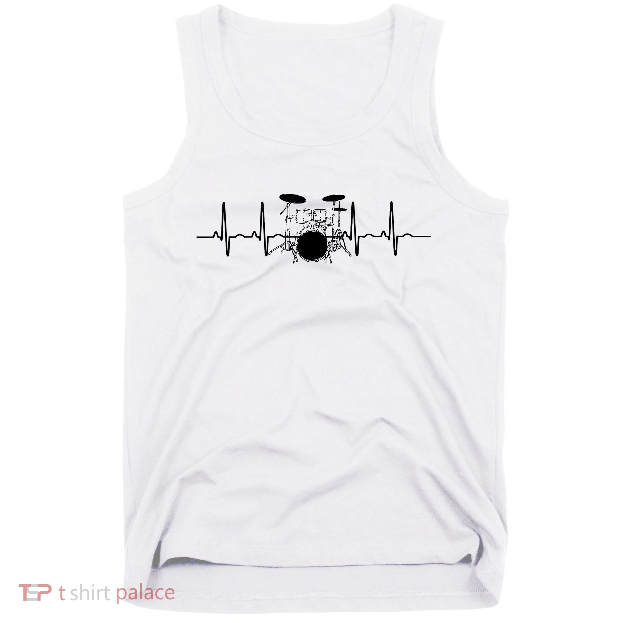 Drum Heartbeat Lifeline Music Lover Gift Drummer Tank Top