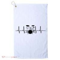 Drum Heartbeat Lifeline Music Lover Gift Drummer Golf Towel thumb 0