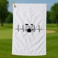 Drum Heartbeat Lifeline Music Lover Gift Drummer Golf Towel thumb 1
