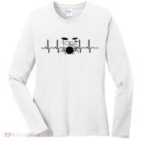 Drum Heartbeat Lifeline Music Lover Gift Drummer Women's Long Sleeve Shirt thumb 0