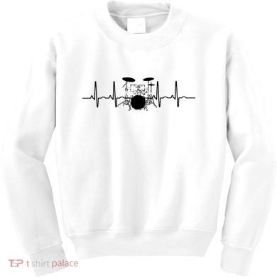 Drum Heartbeat Lifeline Music Lover Gift Drummer Kids Sweatshirt