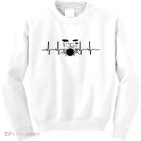Drum Heartbeat Lifeline Music Lover Gift Drummer Kids Sweatshirt thumb 0