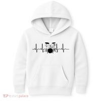 Drum Heartbeat Lifeline Music Lover Gift Drummer Kids Hoodie thumb 0