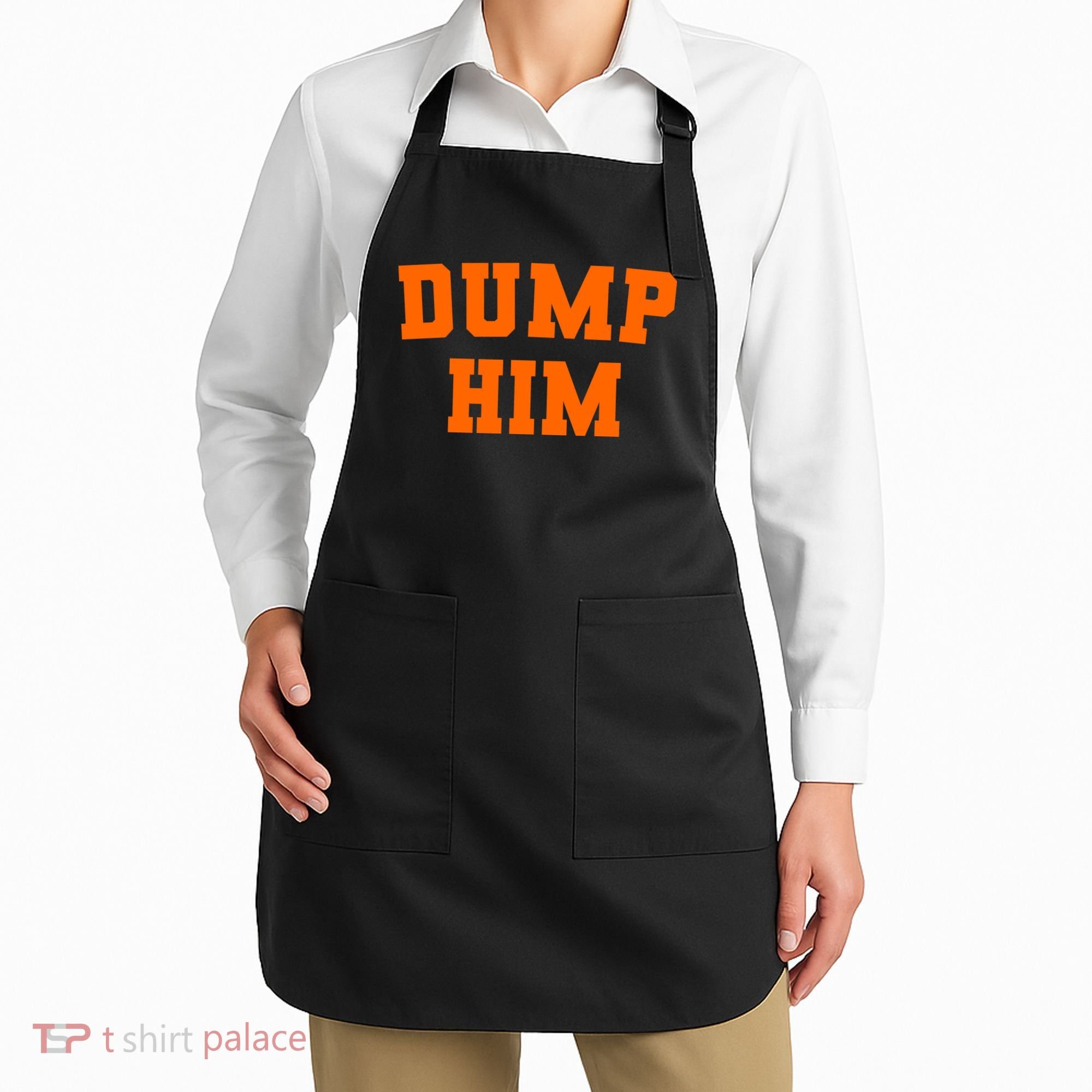 Dump Him Light Blue Orange Meme Iconic Music Apron