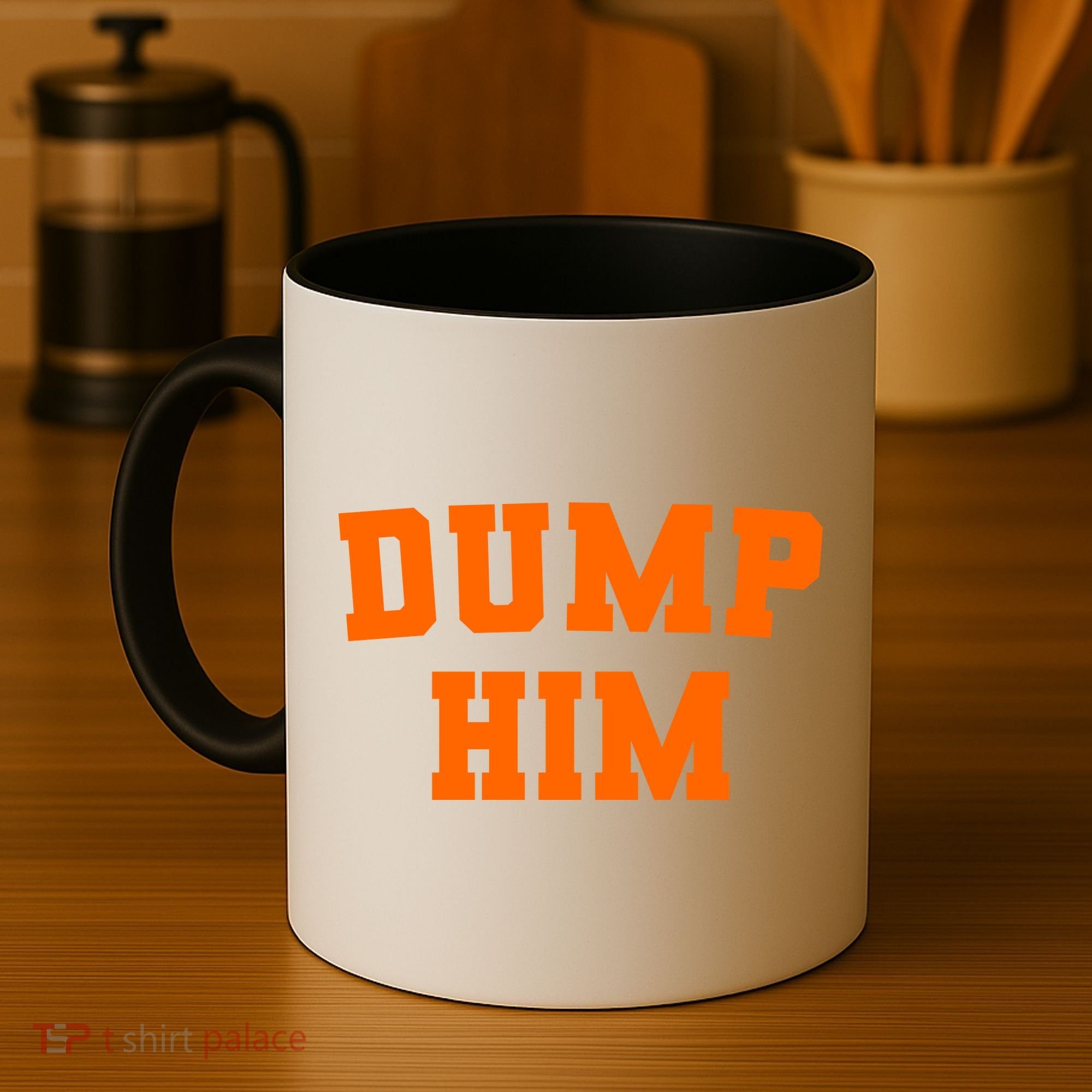 Dump Him Light Blue Orange Meme Iconic Music Coffee Mug