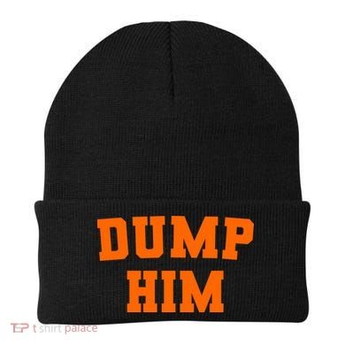 Dump Him Light Blue Orange Meme Iconic Music Beanie