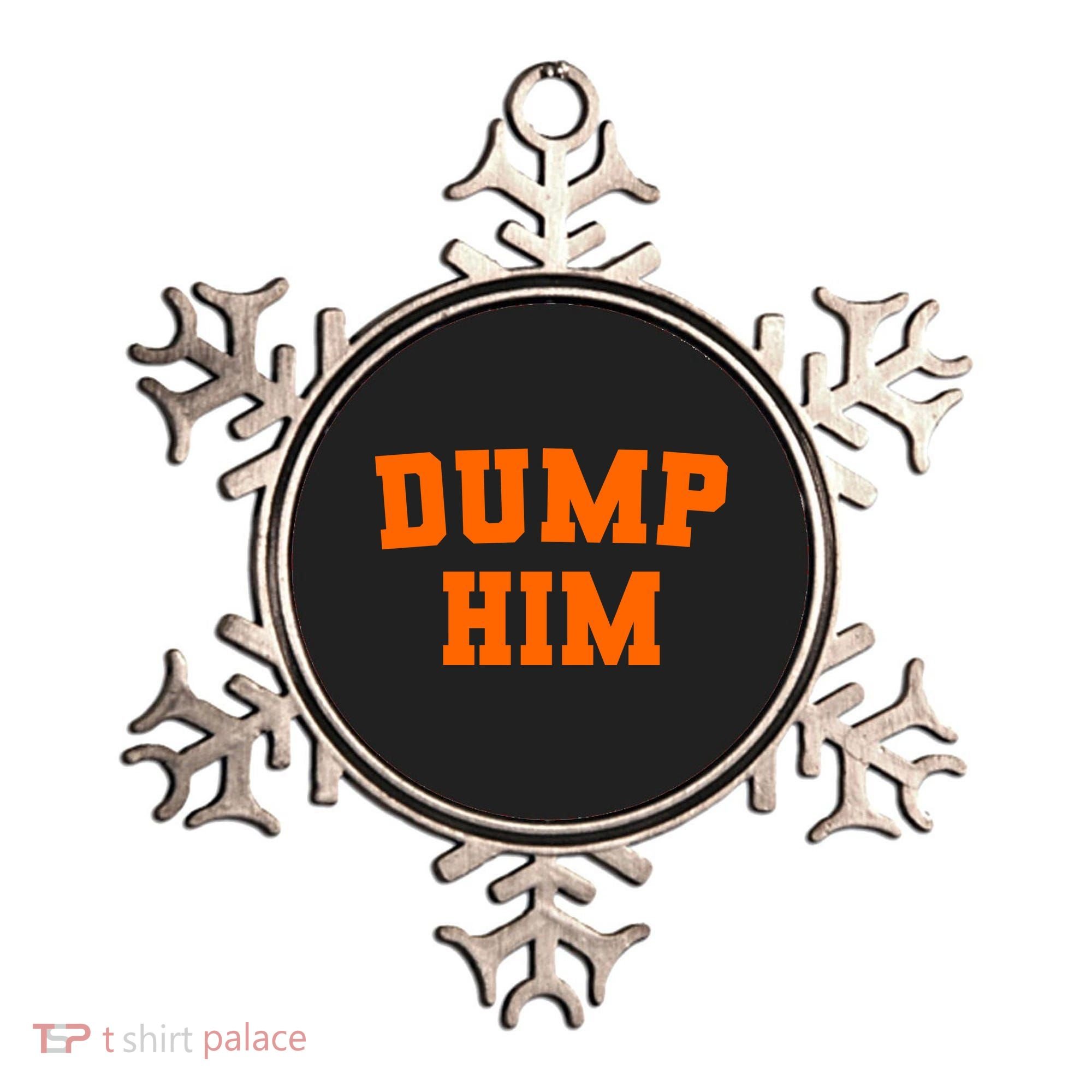 Dump Him Light Blue Orange Meme Iconic Music Ornament