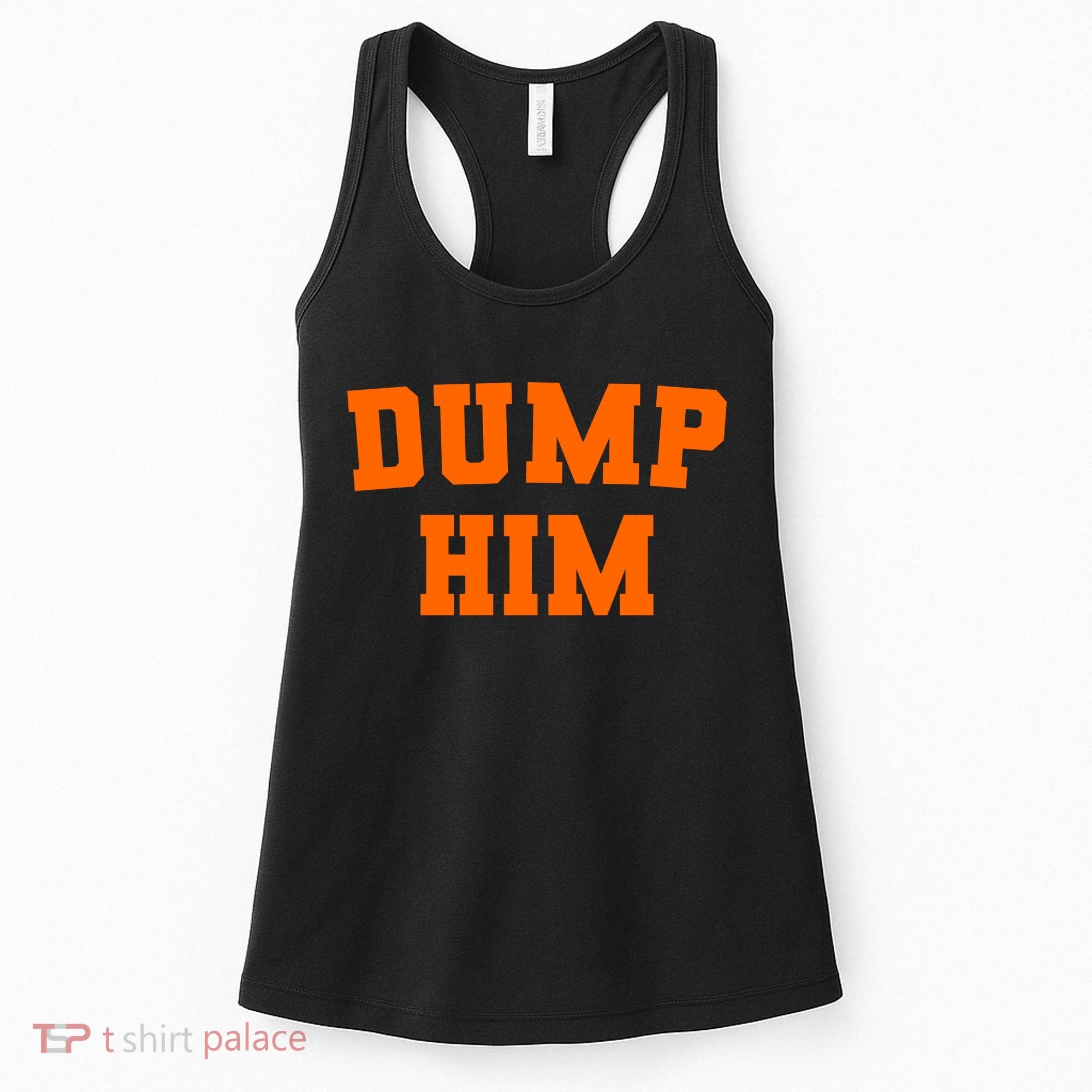Dump Him Light Blue Orange Meme Iconic Music Women's Tank Top