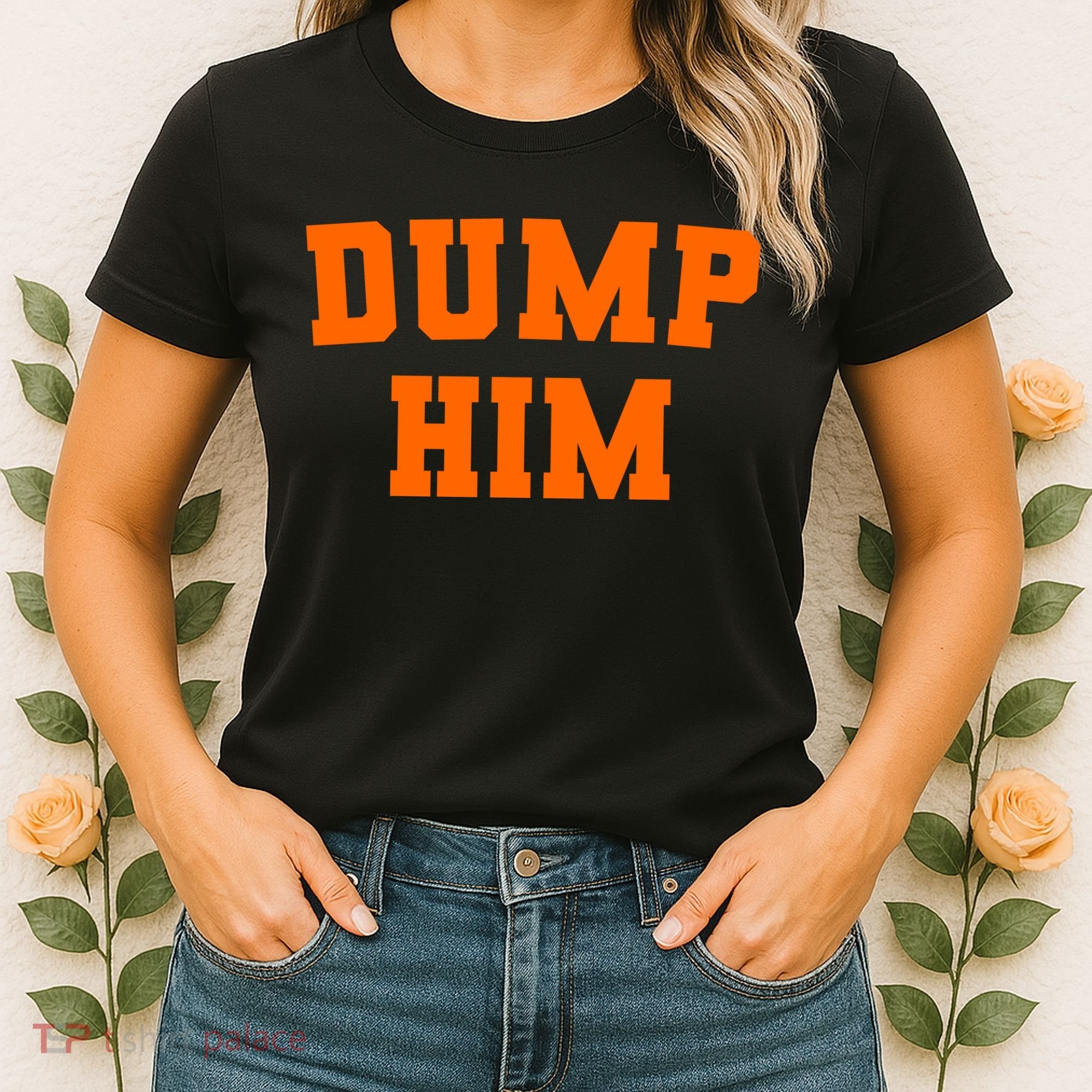 Dump Him Light Blue Orange Meme Iconic Music Women's T-Shirt