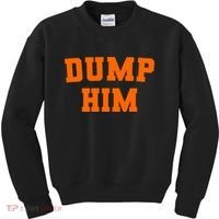 Dump Him Light Blue Orange Meme Iconic Music Kids Sweatshirt thumb 0