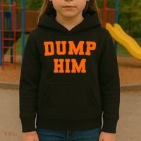 Dump Him Light Blue Orange Meme Iconic Music Kids Hoodie thumb 3