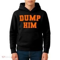 Dump Him Light Blue Orange Meme Iconic Music Kids Hoodie thumb 4