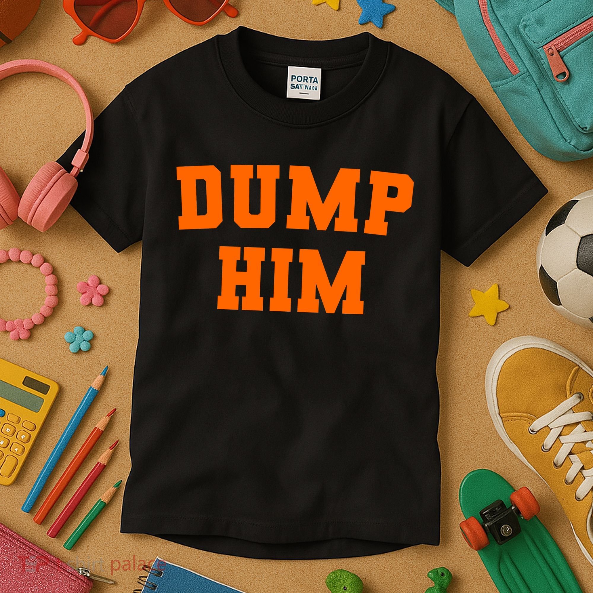 Dump Him Light Blue Orange Meme Iconic Music Kids T-Shirt