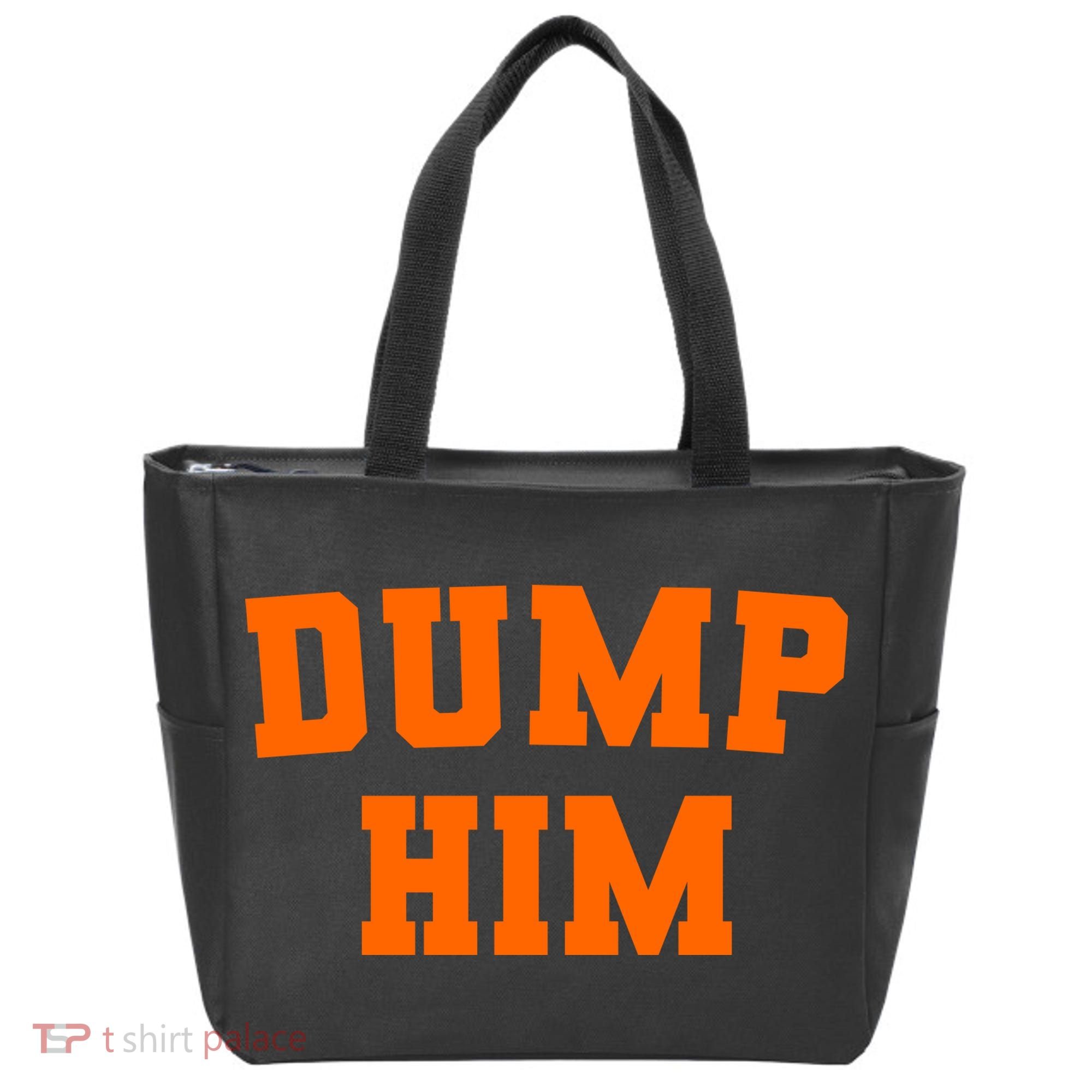 Dump Him Light Blue Orange Meme Iconic Music Tote Bag