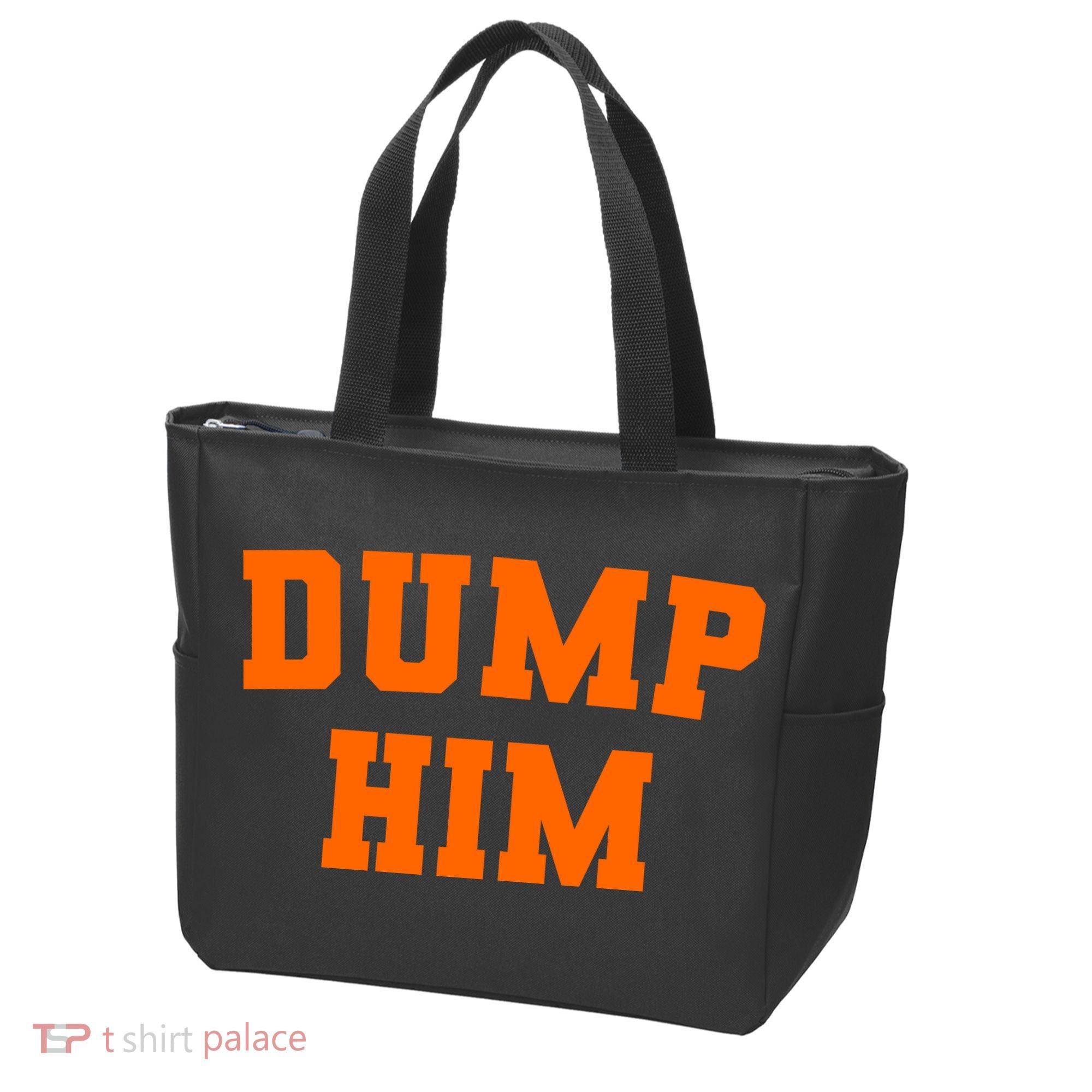 Dump Him Light Blue Orange Meme Iconic Music Tote Bag