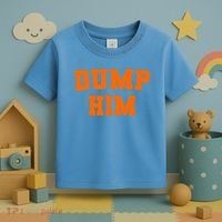 Dump Him Light Blue Orange Meme Iconic Music Toddler T-Shirt thumb 3