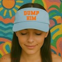 Dump Him Light Blue Orange Meme Iconic Music Visor thumb 2