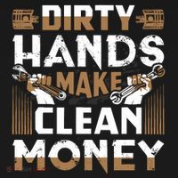 Dirty Hands Make Clean Money Funny Mechanic Gift Ornament thumb 1