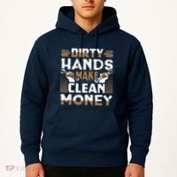 Dirty Hands Make Clean Money Funny Mechanic Gift Hoodie thumb 2