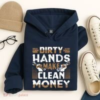 Dirty Hands Make Clean Money Funny Mechanic Gift Hoodie thumb 4