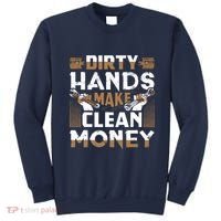 Dirty Hands Make Clean Money Funny Mechanic Gift Sweatshirt thumb 0