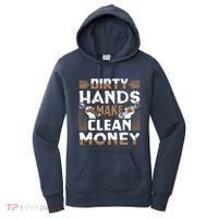 Dirty Hands Make Clean Money Funny Mechanic Gift Women's Hoodie thumb 0