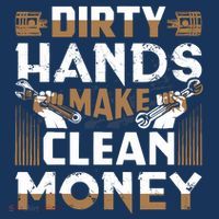 Dirty Hands Make Clean Money Funny Mechanic Gift Baby Bodysuit thumb 2