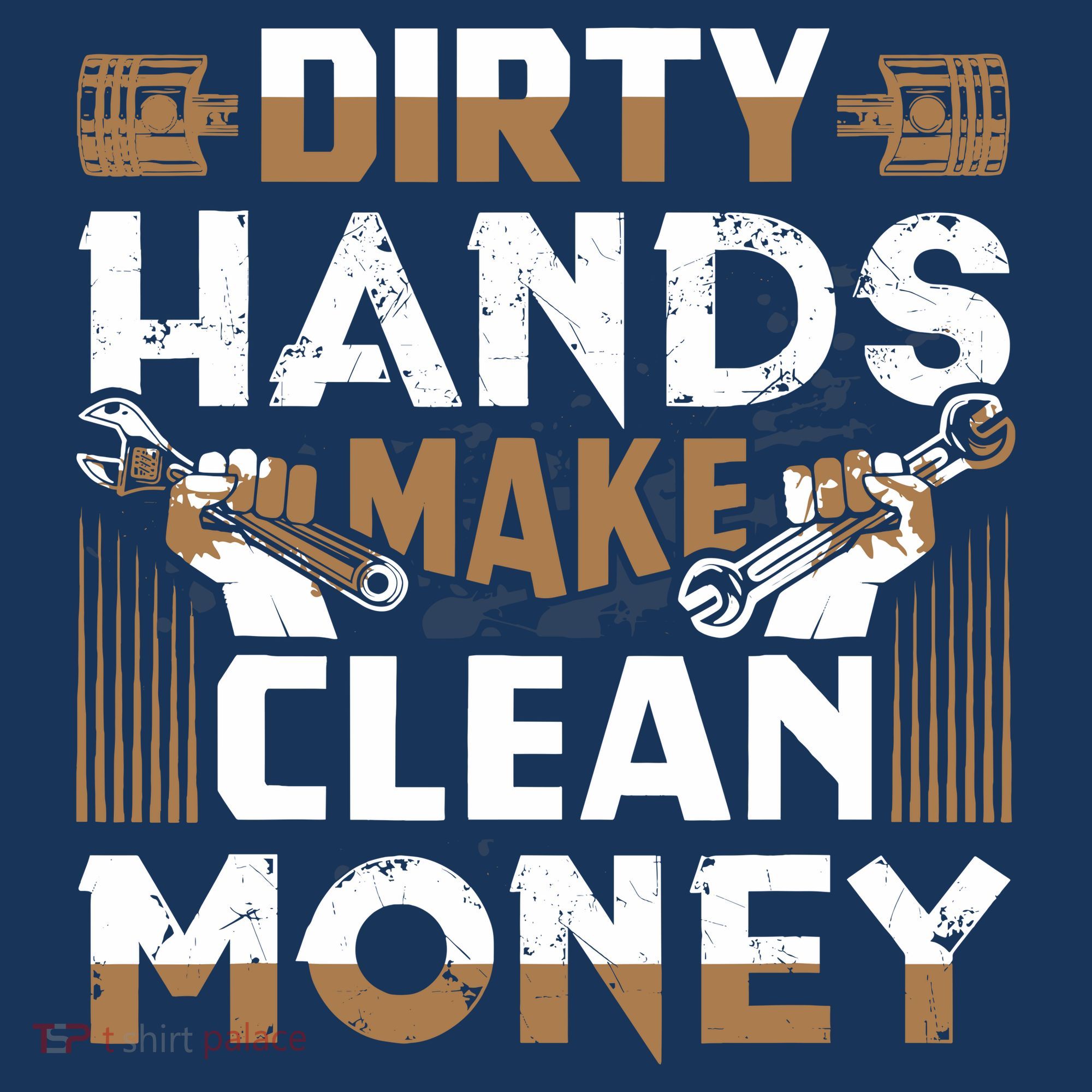 Dirty Hands Make Clean Money Funny Mechanic Gift Hat