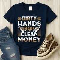 Dirty Hands Make Clean Money Funny Mechanic Gift Women's T-Shirt thumb 3