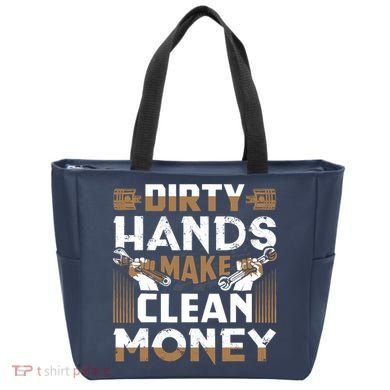 Dirty Hands Make Clean Money Funny Mechanic Gift Tote Bag
