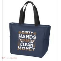Dirty Hands Make Clean Money Funny Mechanic Gift Tote Bag thumb 3