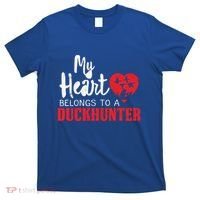 Duck Hunting My Heart Belongs To A Duckhunter Gift Wife Mom Gift T-Shirt thumb 0