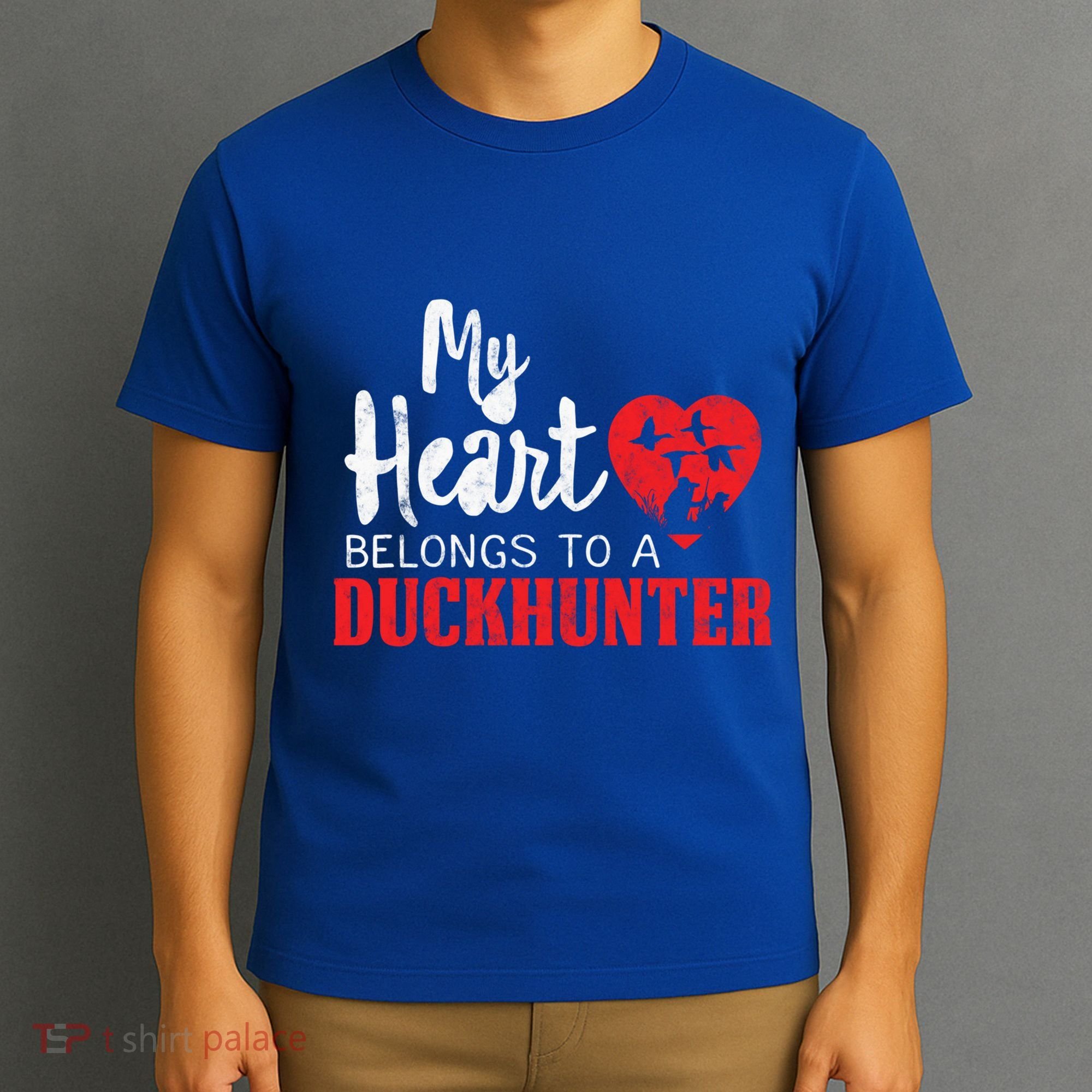 Duck Hunting My Heart Belongs To A Duckhunter Gift Wife Mom Gift T-Shirt