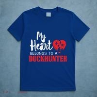 Duck Hunting My Heart Belongs To A Duckhunter Gift Wife Mom Gift T-Shirt thumb 5