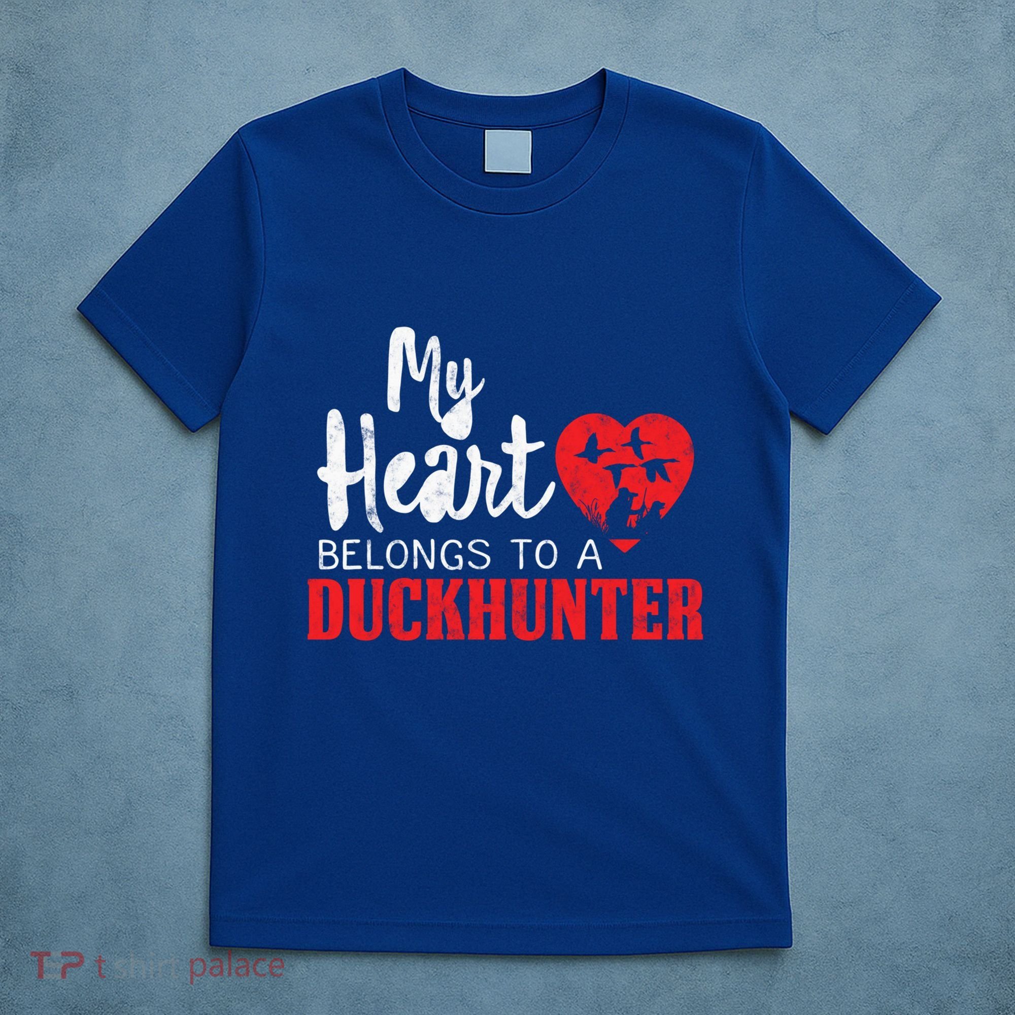 Duck Hunting My Heart Belongs To A Duckhunter Gift Wife Mom Gift T-Shirt