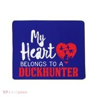 Duck Hunting My Heart Belongs To A Duckhunter Gift Wife Mom Gift Mousepad thumb 0